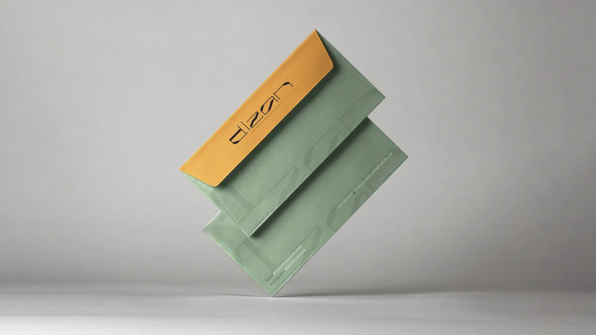 طراحی پاکت اداری با کیفیت عالی و طرح اختصاصی